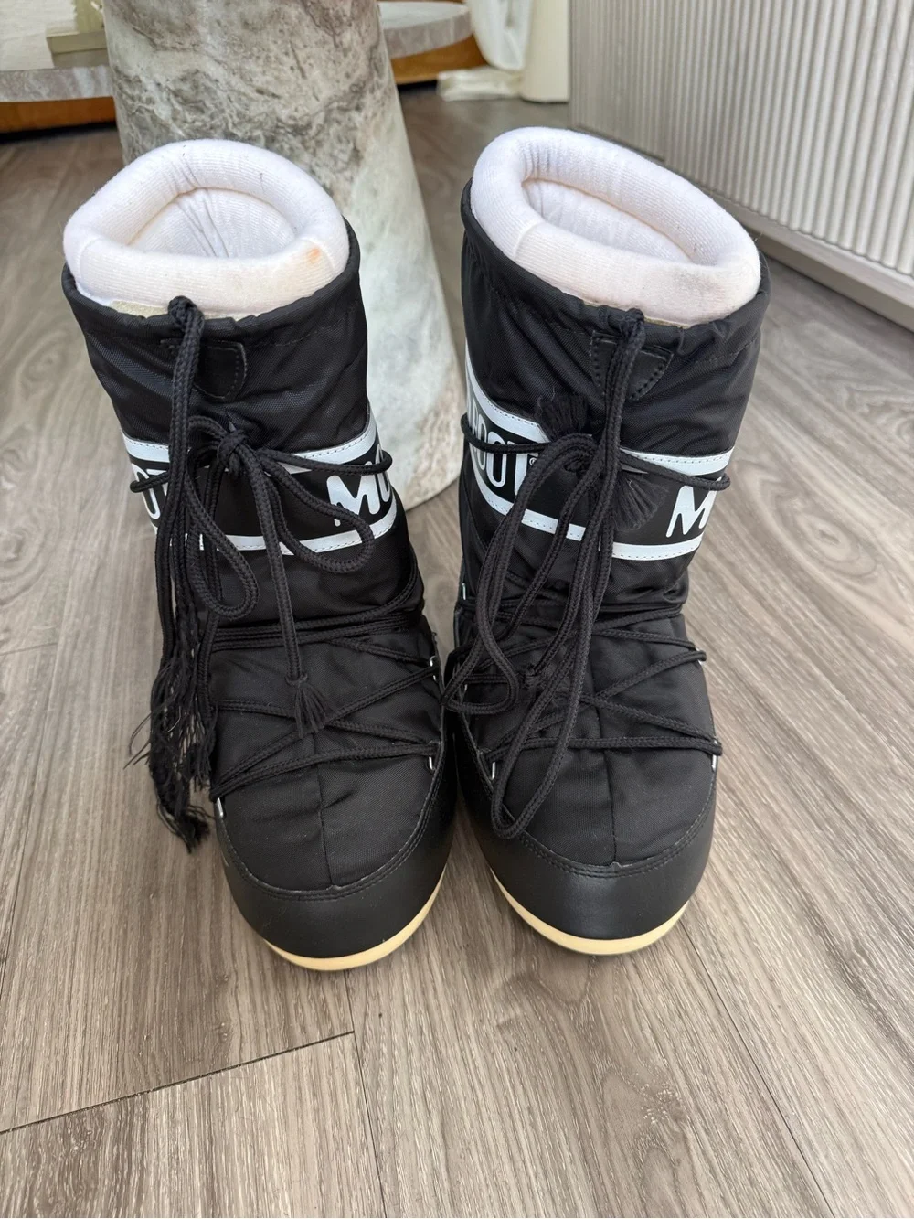 Moon Boot Icon Black Nylon Snow Boots Winter Après Ski EU 31/34 US 12.5C–3.5Y